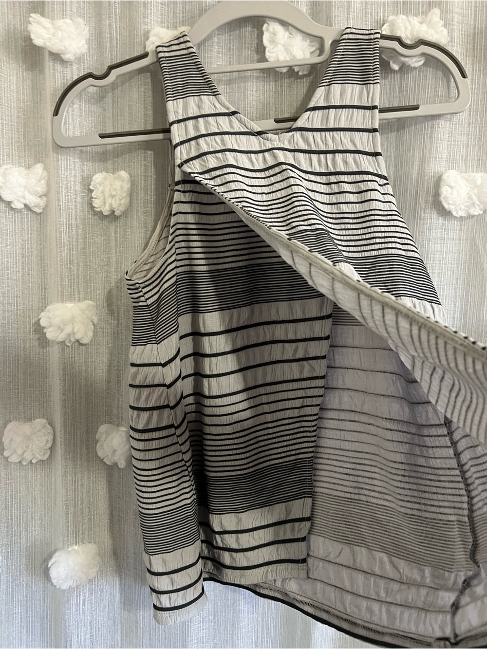 Deletta Anthropologie Stacked Striped Gray & Black Tank Top - Picture 3 of 5